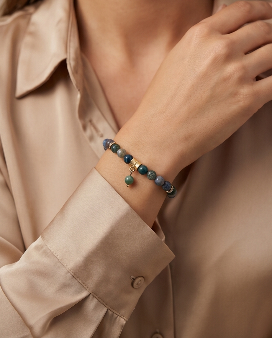 Pulsera de Piedra Natural Ágata de India 6mm