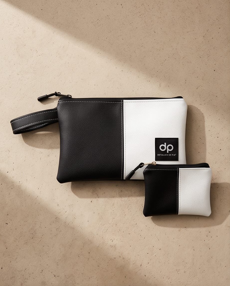 Set de estuche y monedero ecocuero